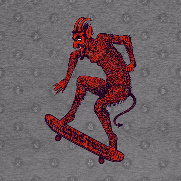 SATAN RIDES WITH US by Lobo Tomy skateboards by boozecruisecrew